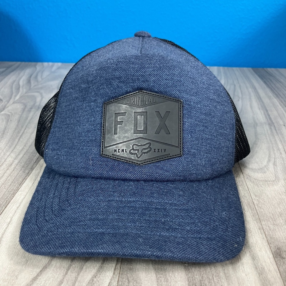 Fox Racing Hat Cap Blue‎ Black Mesh Snapback OSFA Adjustable